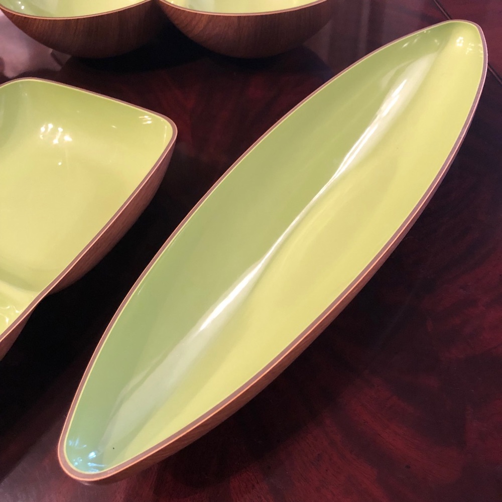 Serving dishes (3), green, light weight - Picture 3 of 10